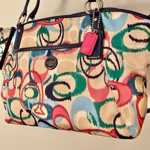 Coach Ikat Print Signature C Pocket Tote